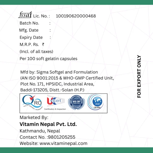 Naptcare Omega-3 Fish Oil Details